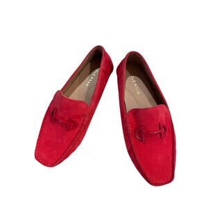 Cole Haan Tully Driver Driving Loafers Suede CHERRY SZ 7